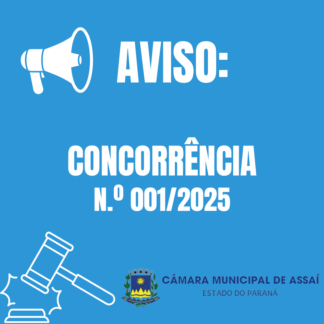 Aviso de licitação para reforma do prédio da Câmara Municipal de Assaí