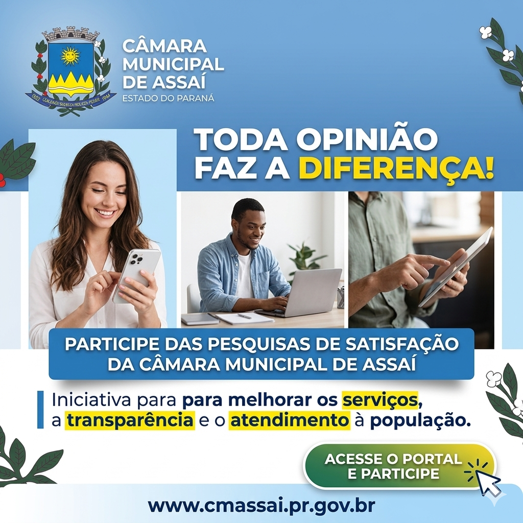 Participe das nossas pesquisas de satisfação